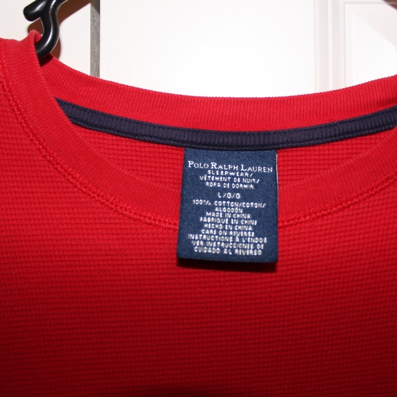 Red Polo Thermal Long Sleeve - Picture 2 of 4